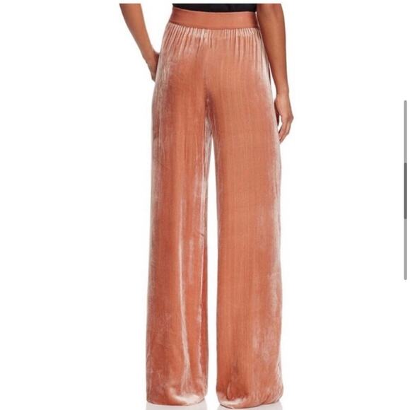 Alice + Olivia Racquel Pink Crushed Velvet Pants - Picture 4 of 10